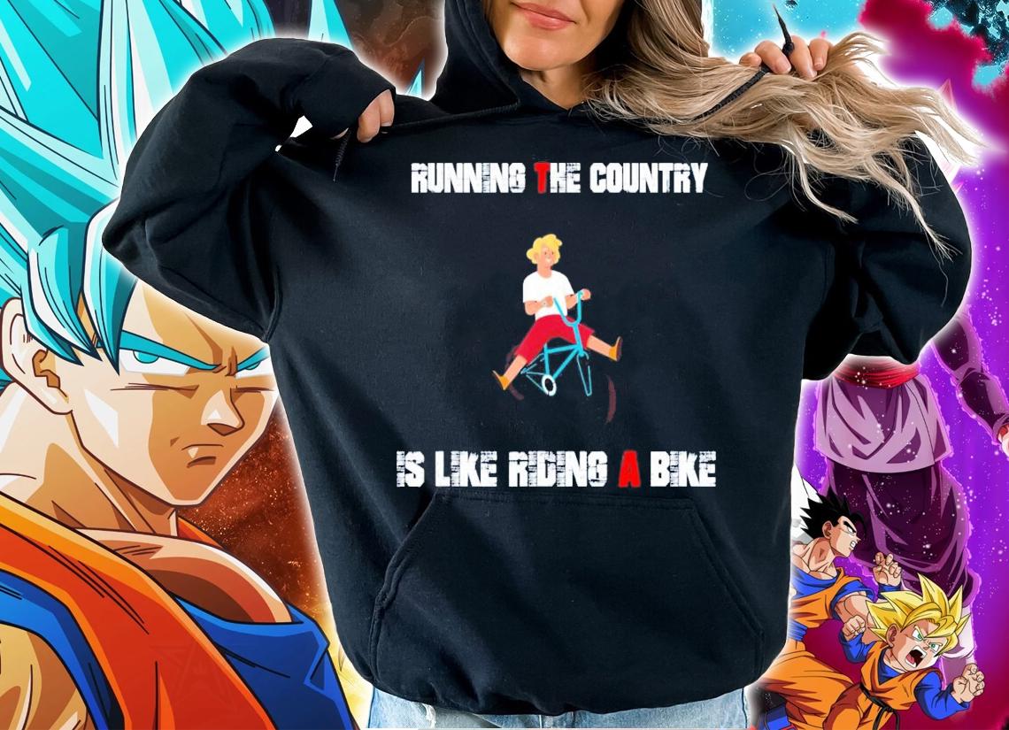 Running The Country Is Like Riding A Bike Biden Meme T-Shirt t-shirt hoodie