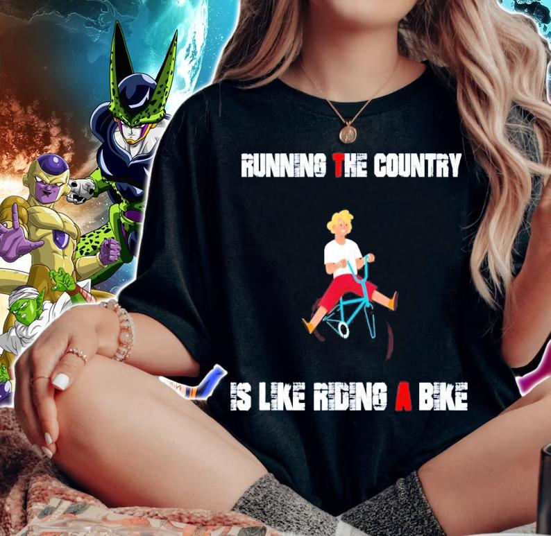 Running The Country Is Like Riding A Bike Biden Meme T-Shirt t-shirt woman shirt