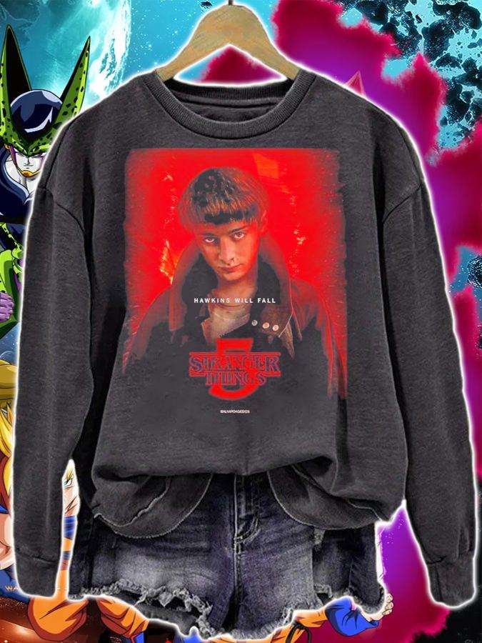 Stranger Things 5 Hawkins will fall the last victim shirt t-shirt sweatshirt