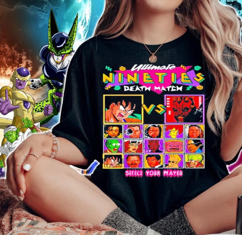 Ultimate Nineties Death Match Darth Maul Vs Son Goku Shirt t-shirt woman shirt