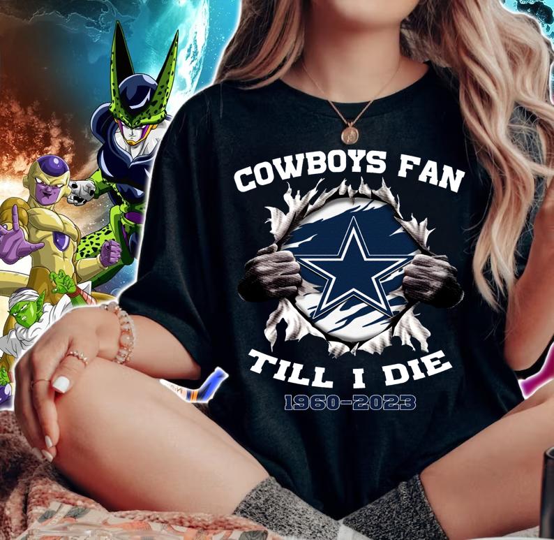 Blood Inside Me Cowboys Fan Till I Die 1960-2023 Dallas Cowboys t-shirt woman shirt