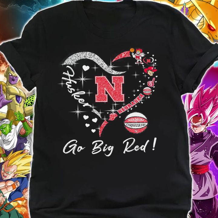 Heart Nebraska Cornhuskers Go Big Red Husker Football Lover t-shirt shirt
