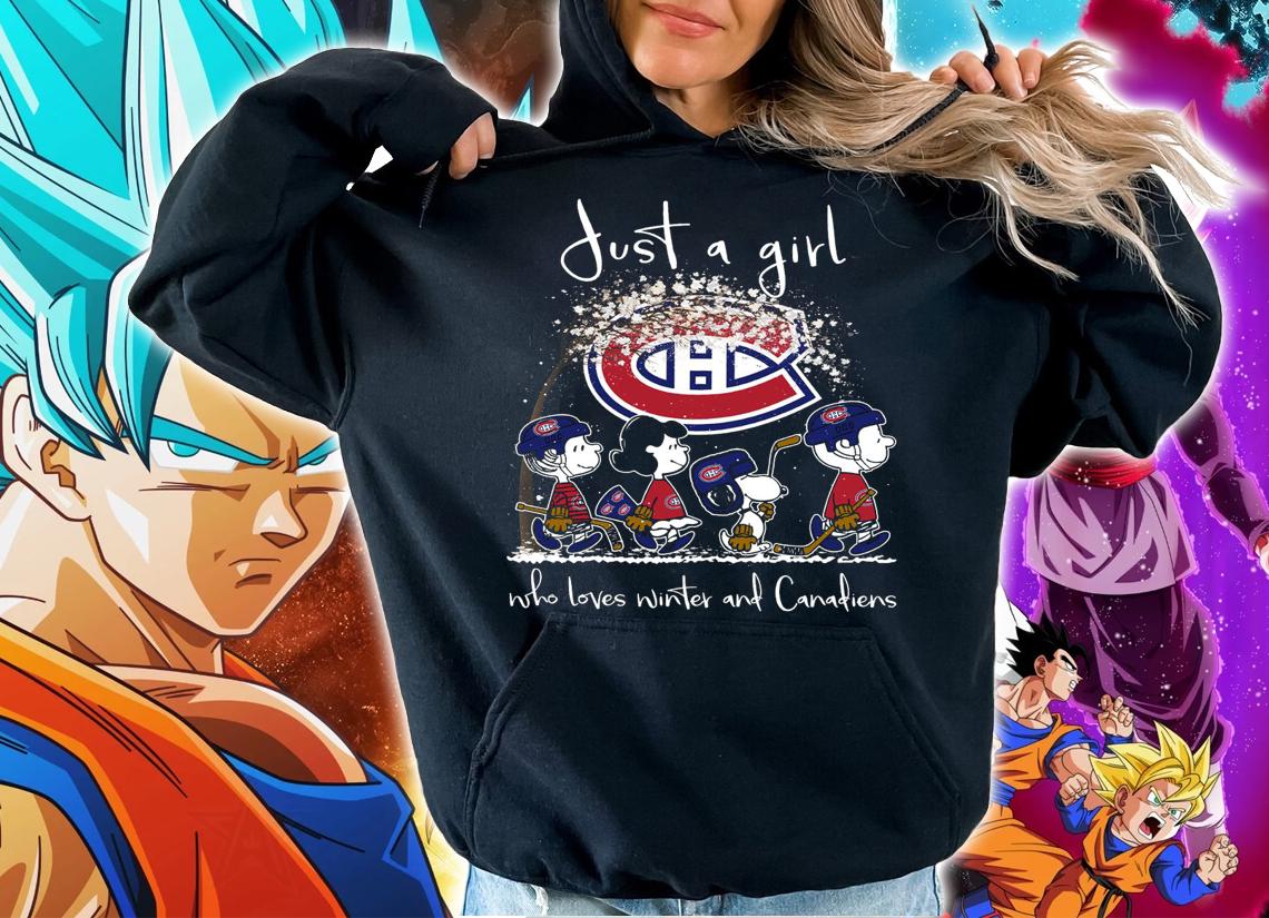 Montreal Canadiens Peanuts Snoopy Just A Girl Who Love Fall And Canadiens t-shirt hoodie