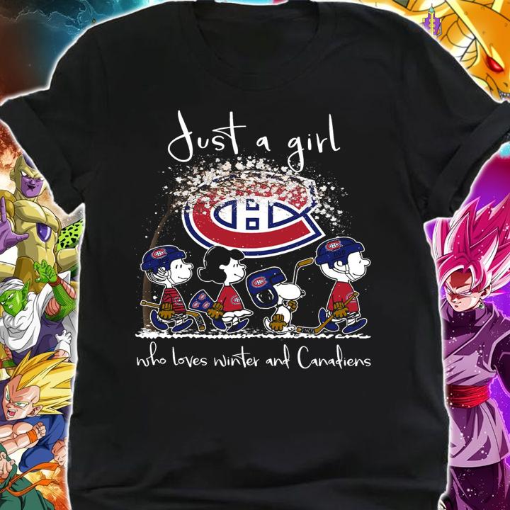 Montreal Canadiens Peanuts Snoopy Just A Girl Who Love Fall And Canadiens t-shirt shirt