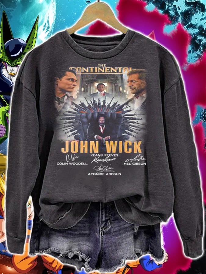 The Continental From the World of John Wick Keanu Reeves Signatures t-shirt sweatshirt