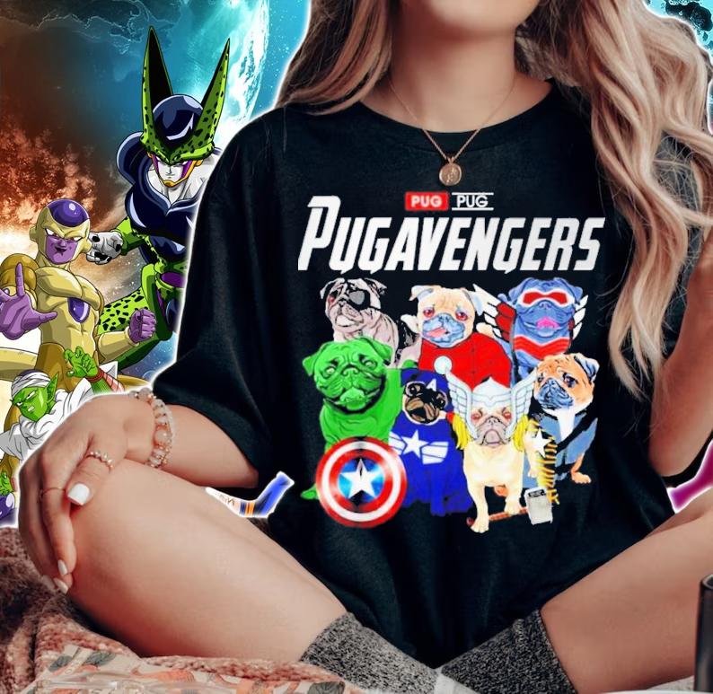 The Marvel Pug Dogs Avengers Pugavengers t-shirt woman shirt