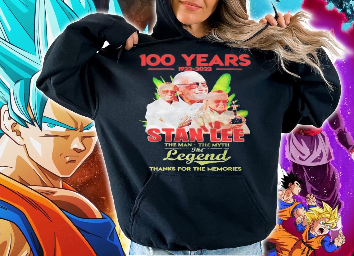 100 years of Stan Lee 1922-2022 the man the myth the legend thank for the memories T-shirt t-shirt hoodie