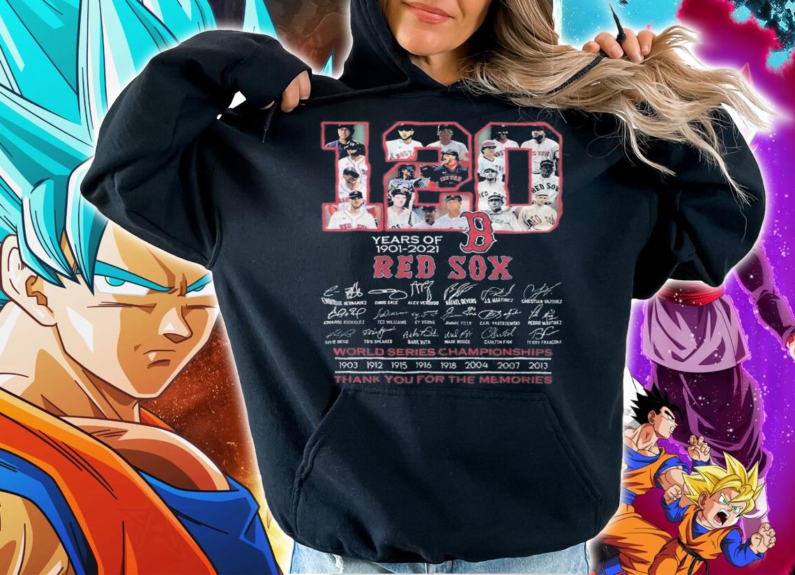 120 Years Of 1901-2021 Red Sox Signatures World Series Championships Shirt t-shirt hoodie