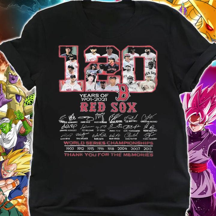 120 Years Of 1901-2021 Red Sox Signatures World Series Championships Shirt t-shirt shirt