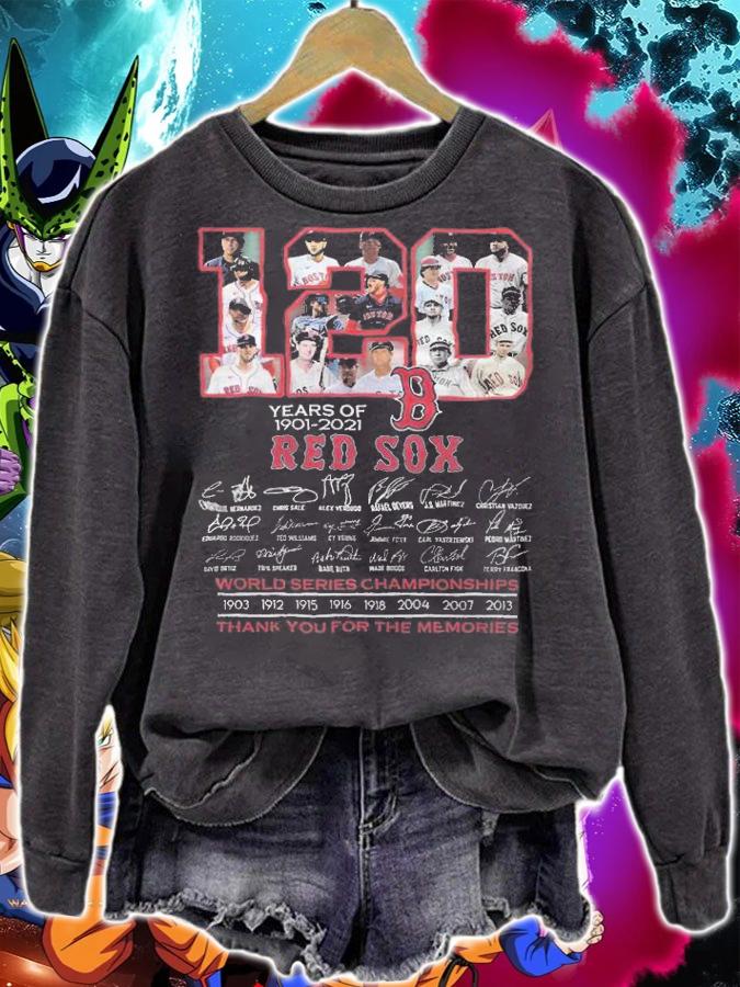 120 Years Of 1901-2021 Red Sox Signatures World Series Championships Shirt t-shirt sweatshirt
