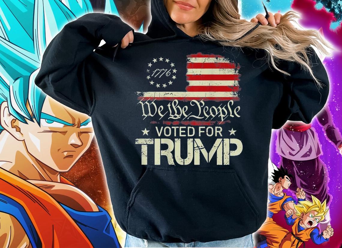 1776 American Flag I Voted For Trump We The People Vintage T-Shirt t-shirt hoodie