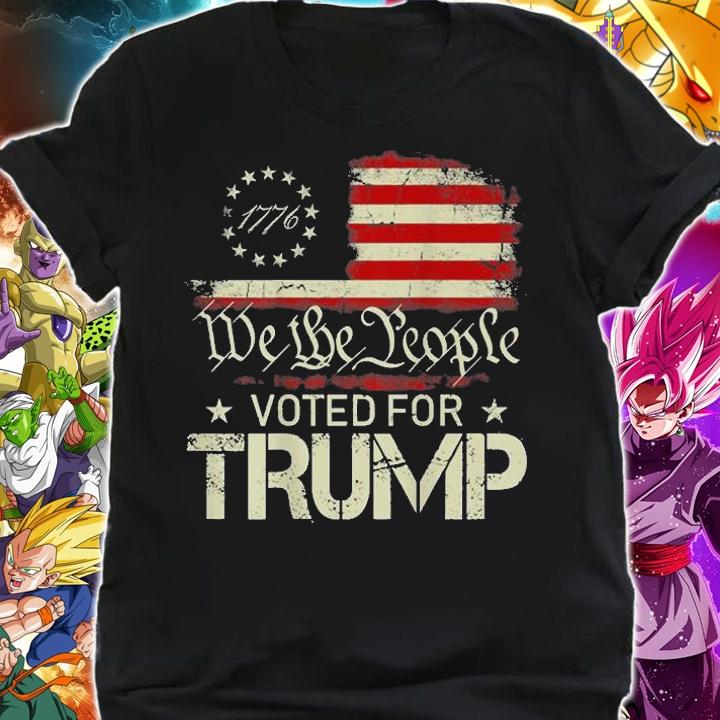 1776 American Flag I Voted For Trump We The People Vintage T-Shirt t-shirt shirt
