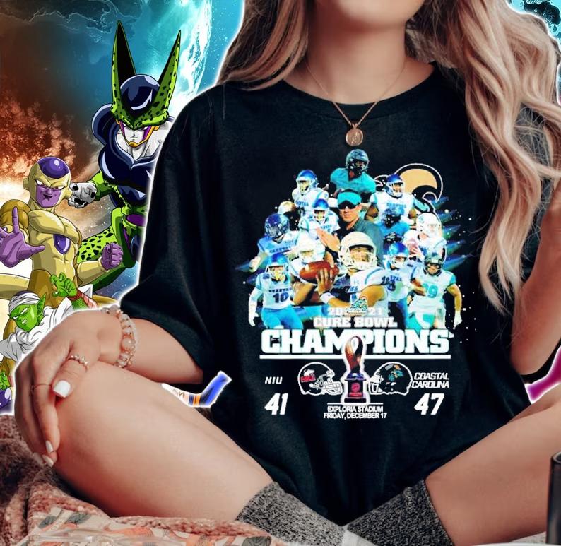 2021 Cure Bowl Champions Northern Illinois Huskies 41 Vs. Coastal Carolina 47 Shirt t-shirt woman shirt