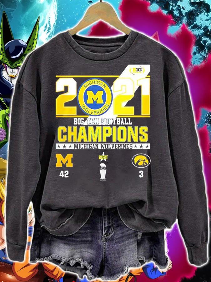 2021 Michigan Wolverines Big Ten Football Champions shirt t-shirt sweatshirt