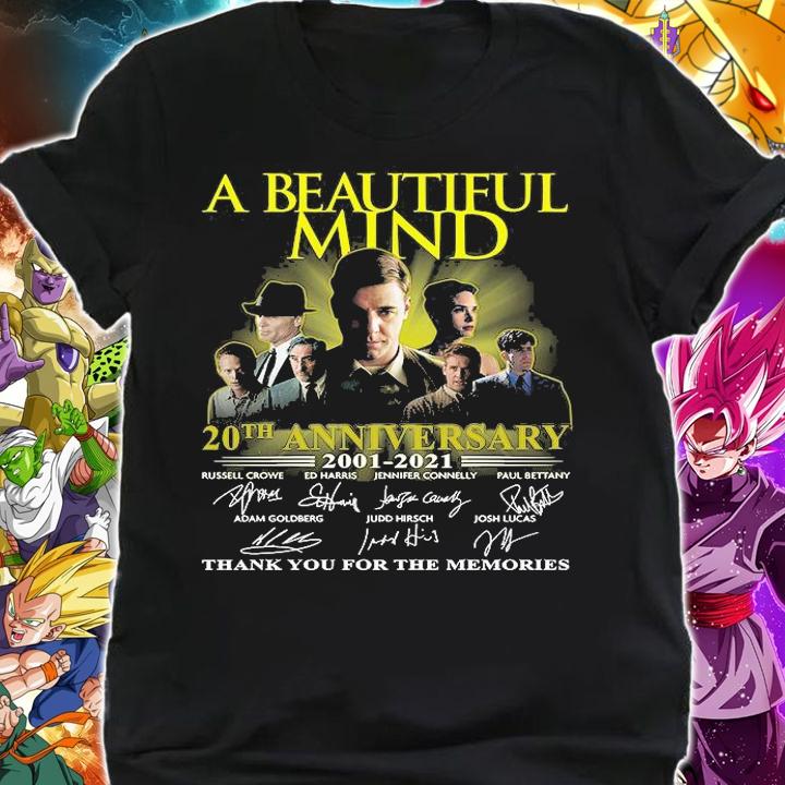 A Beautiful Mind 20th Anniversary 2001 2021 Thank You For The Memories T-shirt t-shirt shirt