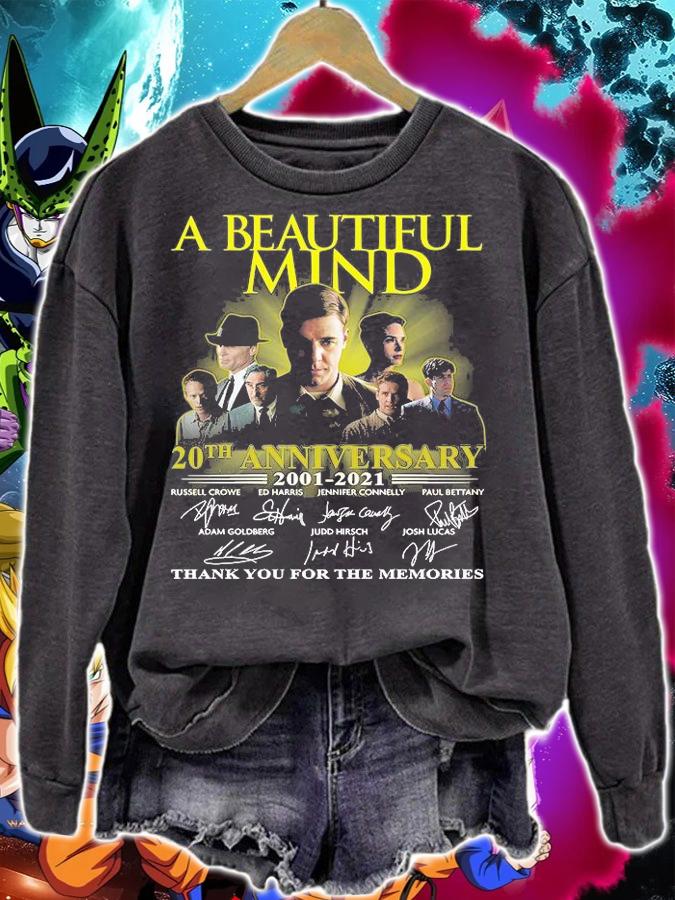 A Beautiful Mind 20th Anniversary 2001 2021 Thank You For The Memories T-shirt t-shirt sweatshirt
