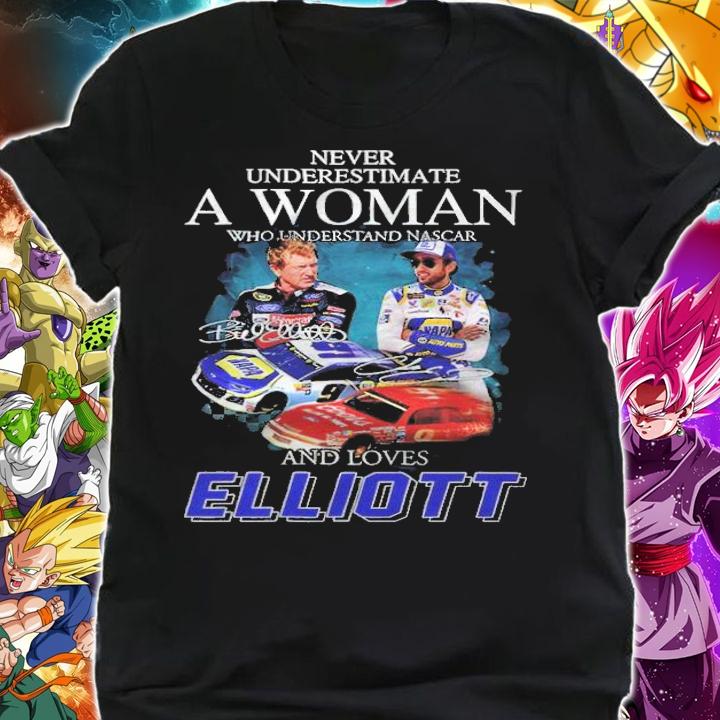 A woman who understand Nascar and loves Elliott signatures shirt t-shirt shirt