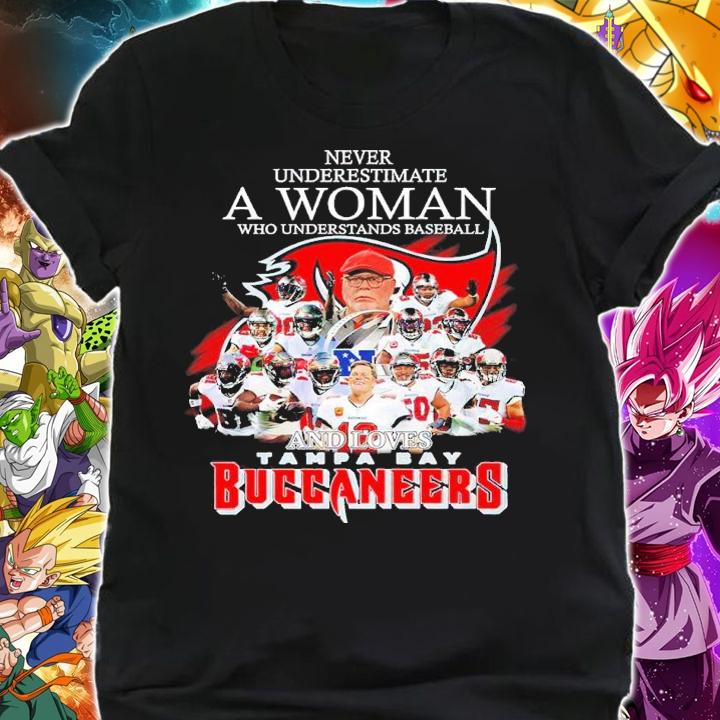A woman who understands baseball and loves Tampa Bay Buccaneers signatures shirt t-shirt shirt