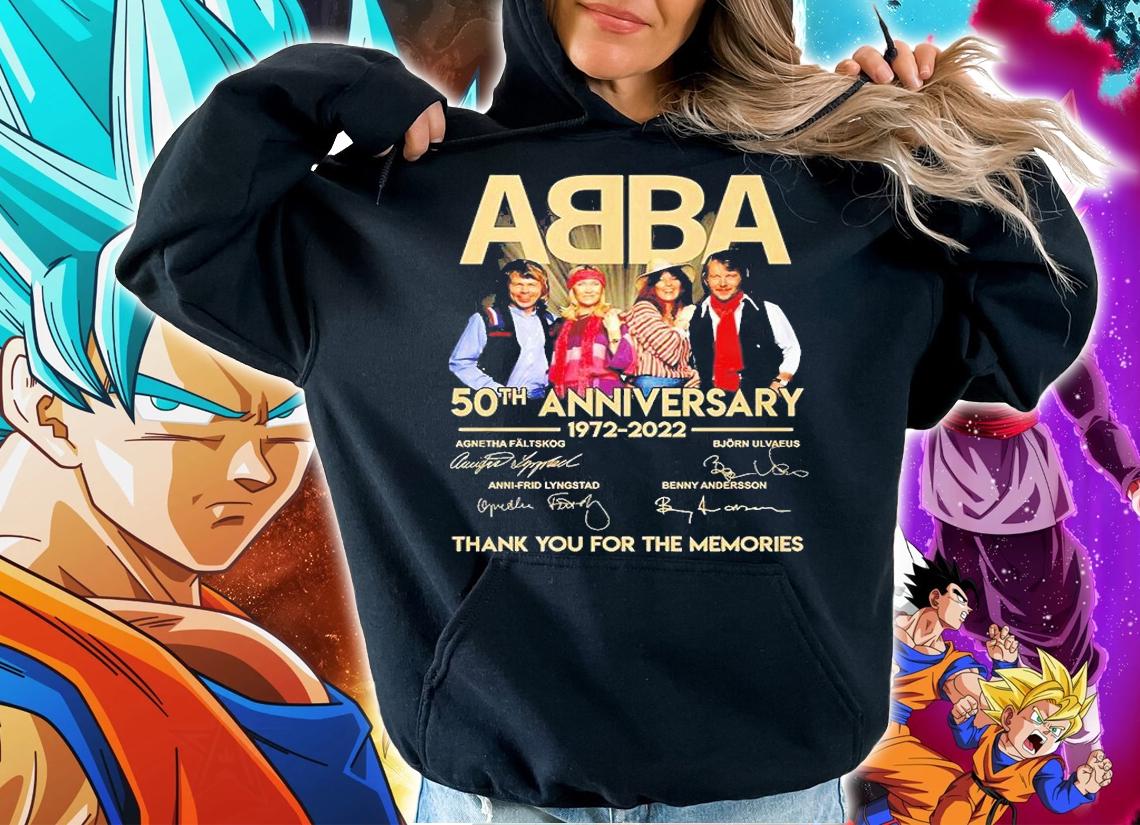 ABBA 50th Anniversary 1972 2022 Thank You For The Memories Signatures T-Shirt t-shirt hoodie