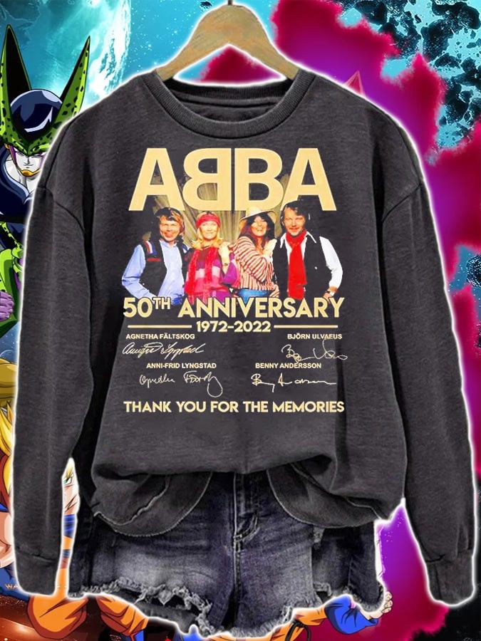 ABBA 50th Anniversary 1972 2022 Thank You For The Memories Signatures T-Shirt t-shirt sweatshirt
