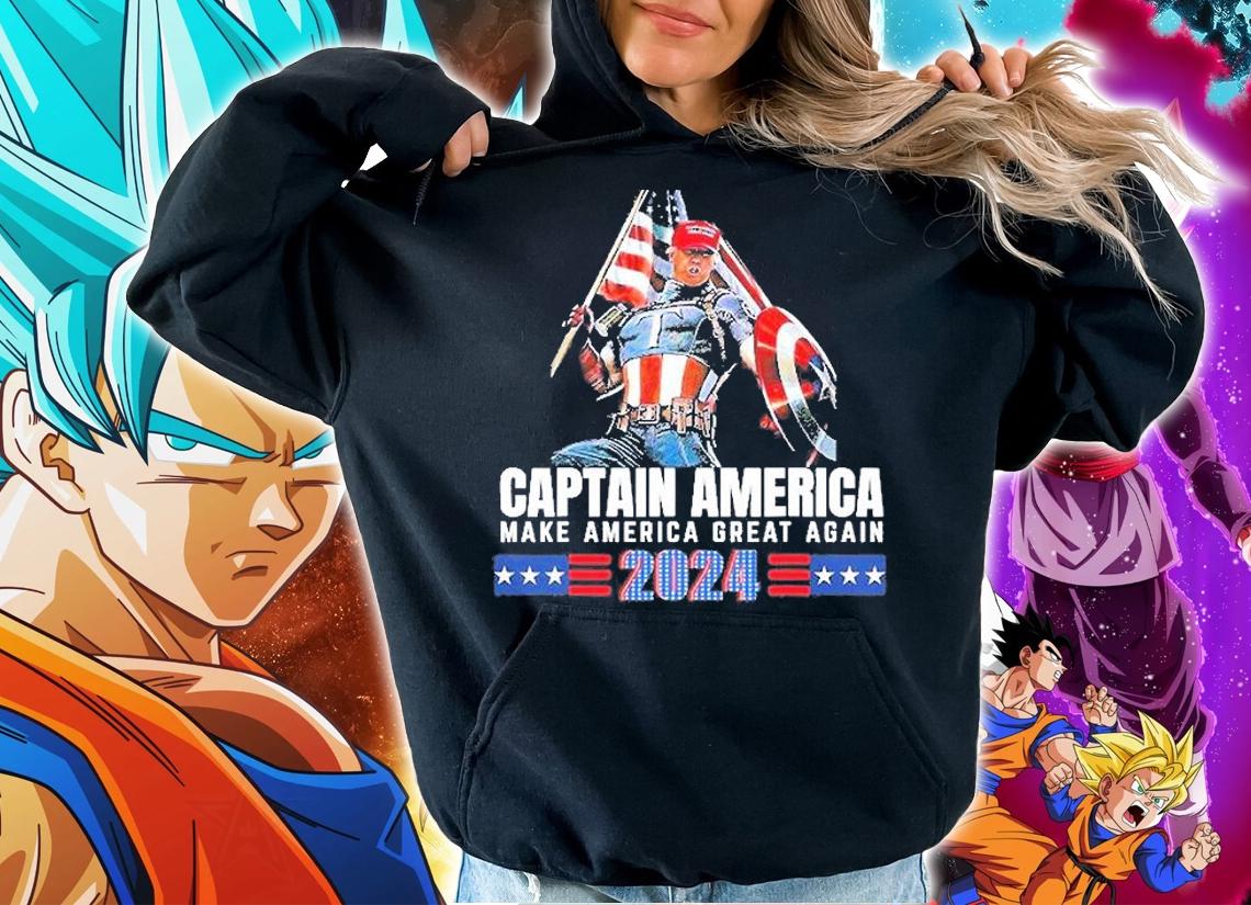 Again American Captain Trump 2024 Make America Great Funny T-Shirt t-shirt hoodie