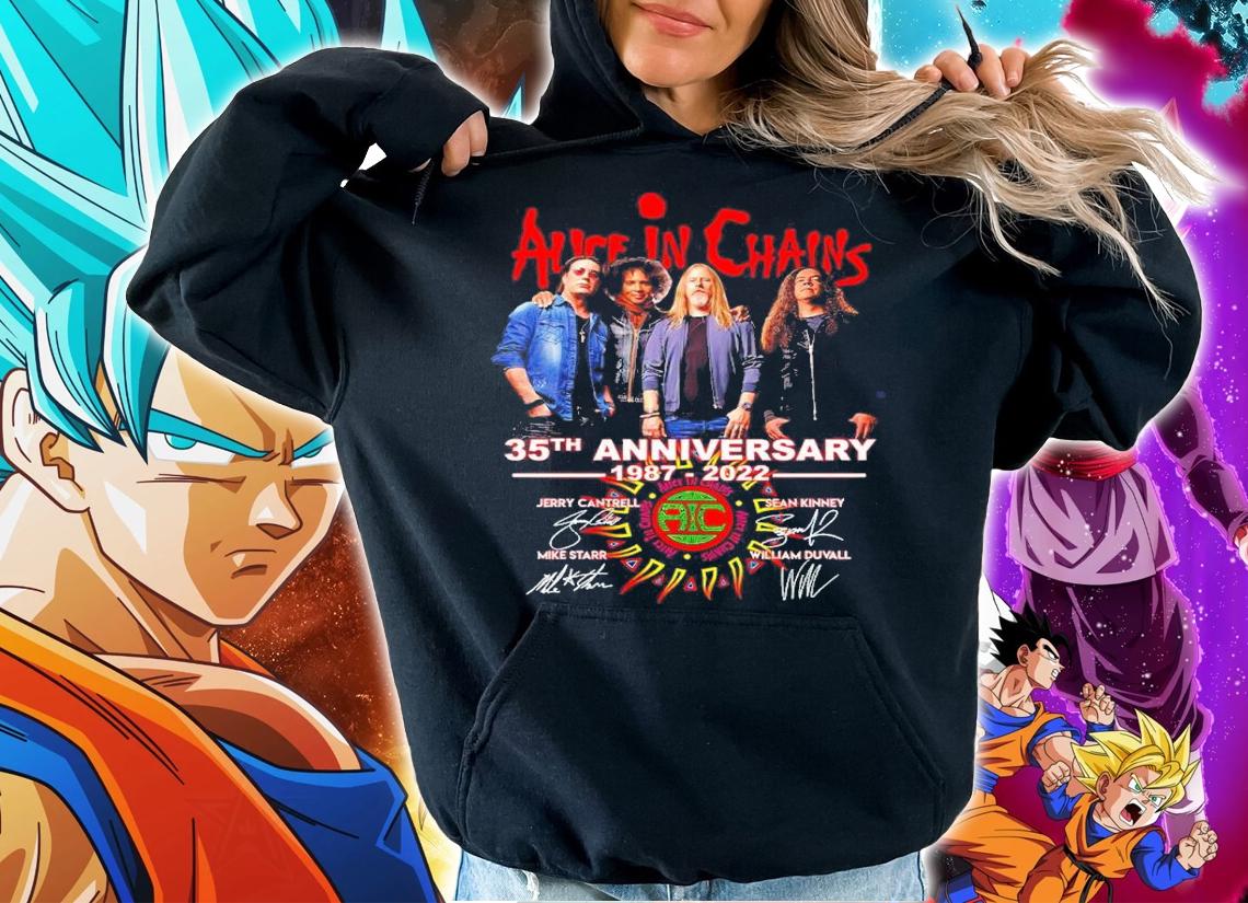 Alice In Chains 35th Anniversary 1987-2022 Signatures Shirt t-shirt hoodie