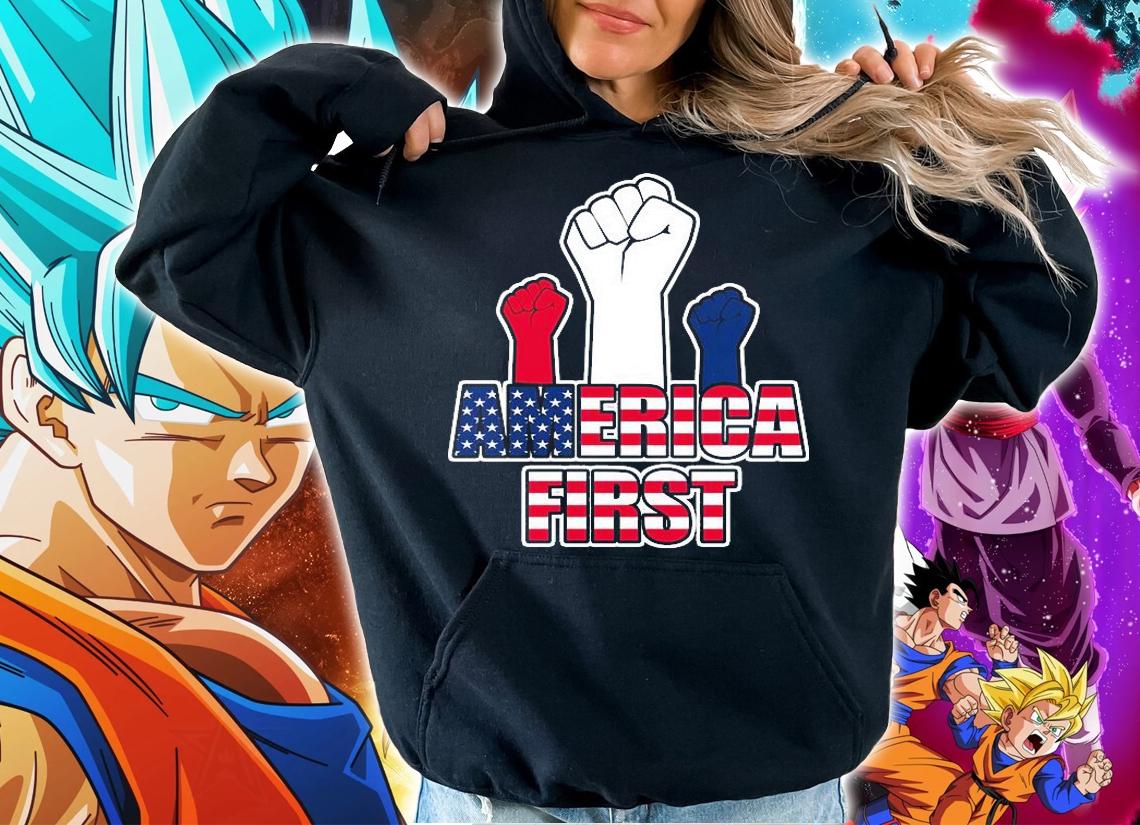 America First Fist USA Flag T-Shirt t-shirt hoodie