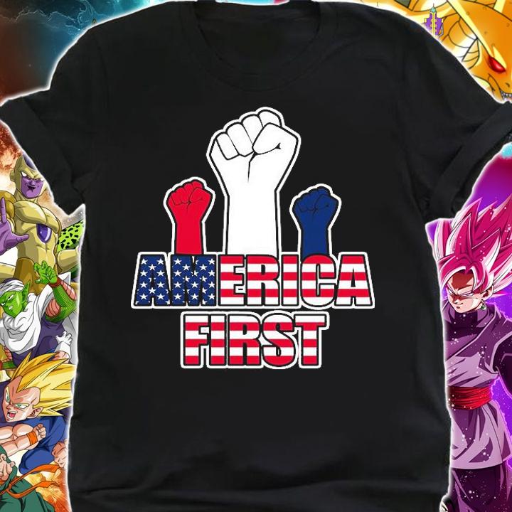 America First Fist USA Flag T-Shirt t-shirt shirt