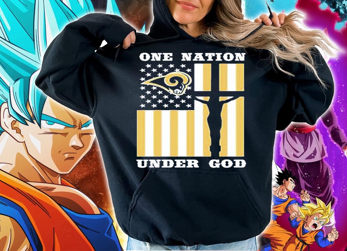 American Flag One Nation Under God Los Angeles Rams T-Shirt t-shirt hoodie