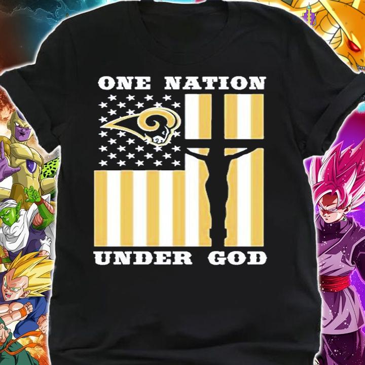 American Flag One Nation Under God Los Angeles Rams T-Shirt t-shirt shirt