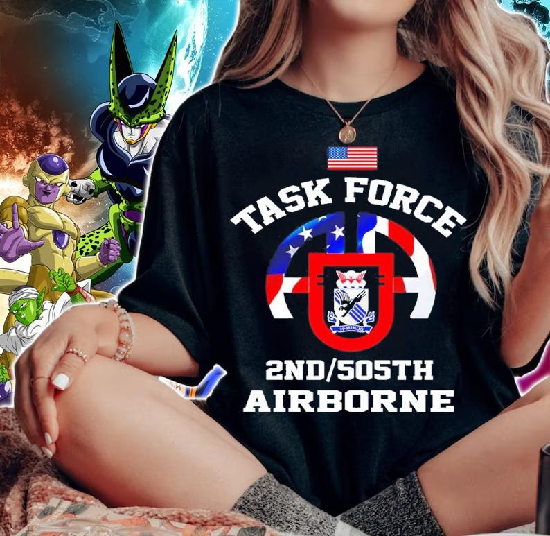 American Flag Task Force 2nd505th Airborne Shirt t-shirt woman shirt