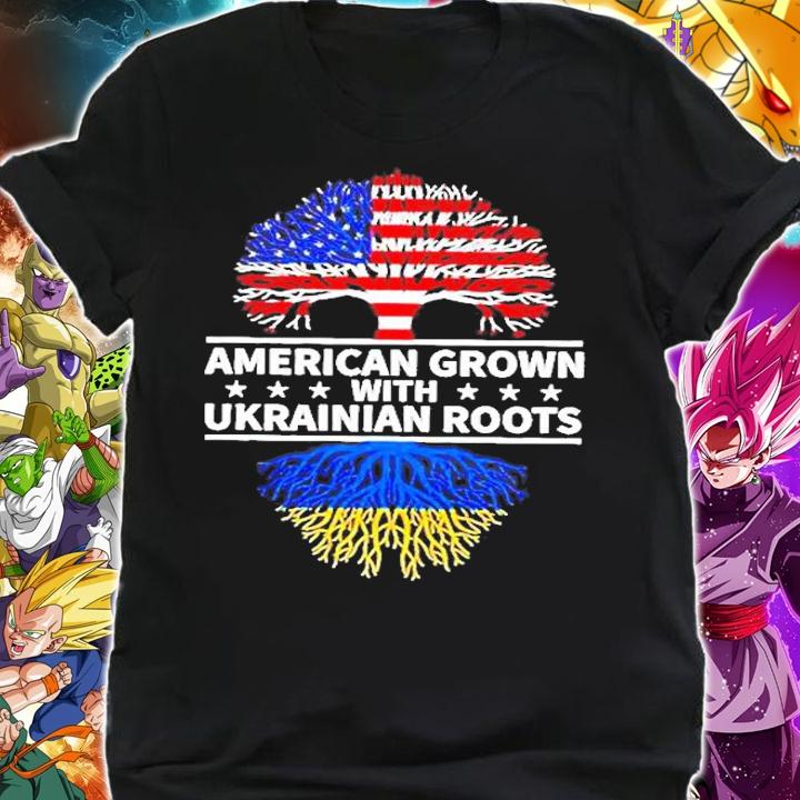 American Grown With Ukrainian Roots T-Shirt t-shirt shirt