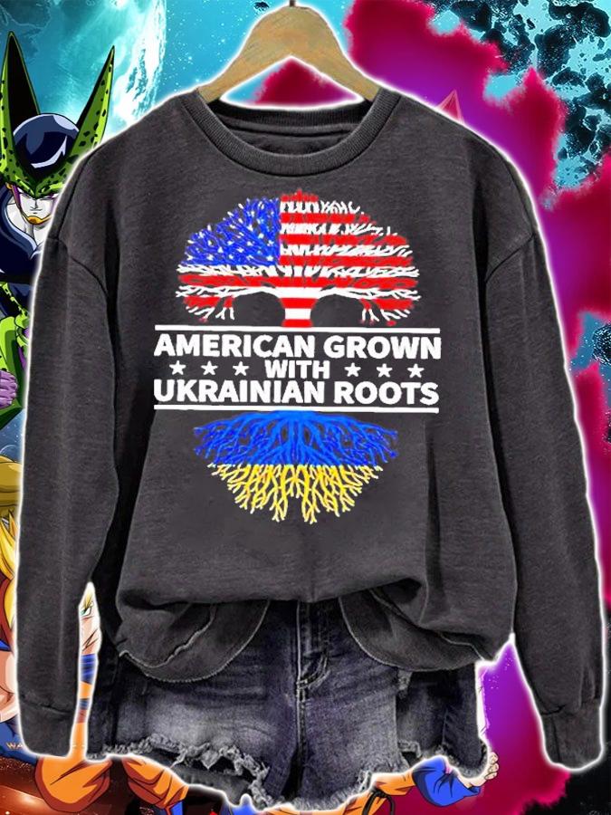 American Grown With Ukrainian Roots T-Shirt t-shirt sweatshirt
