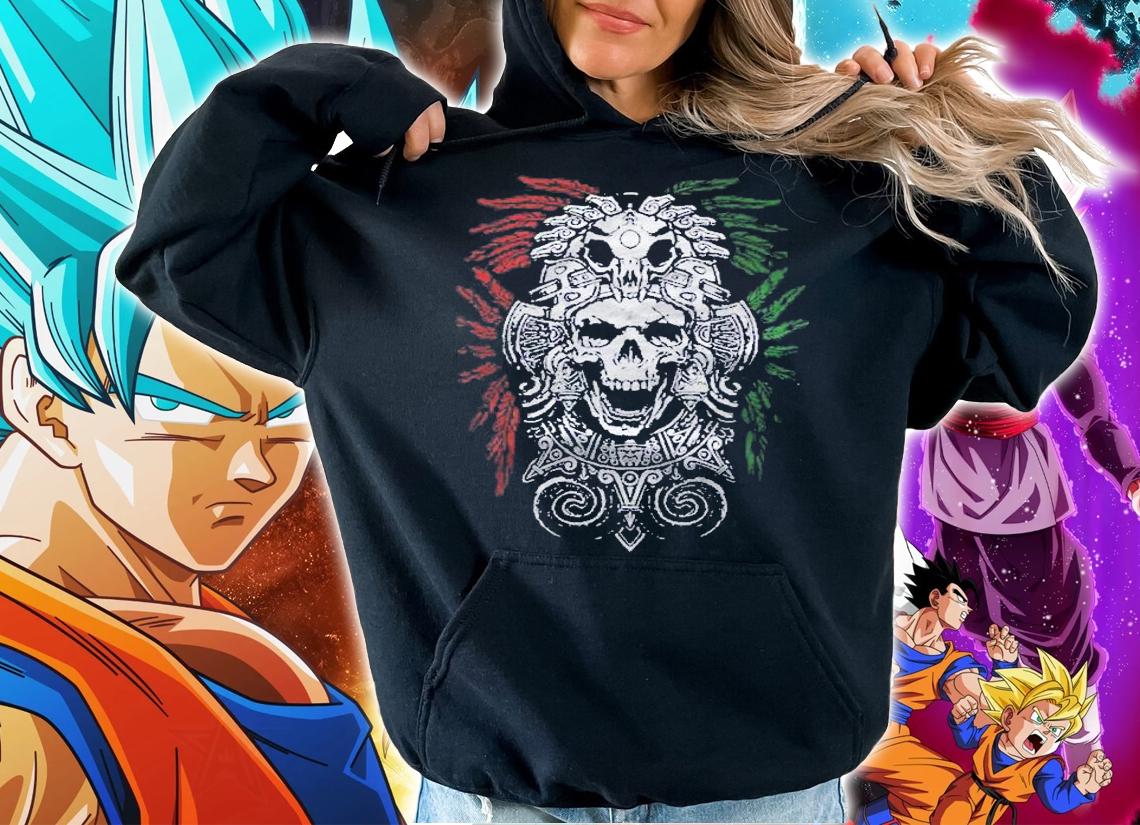 Ancient Aztec King Mexican Skull Mayan Mask Calavera Azteca Shirt t-shirt hoodie