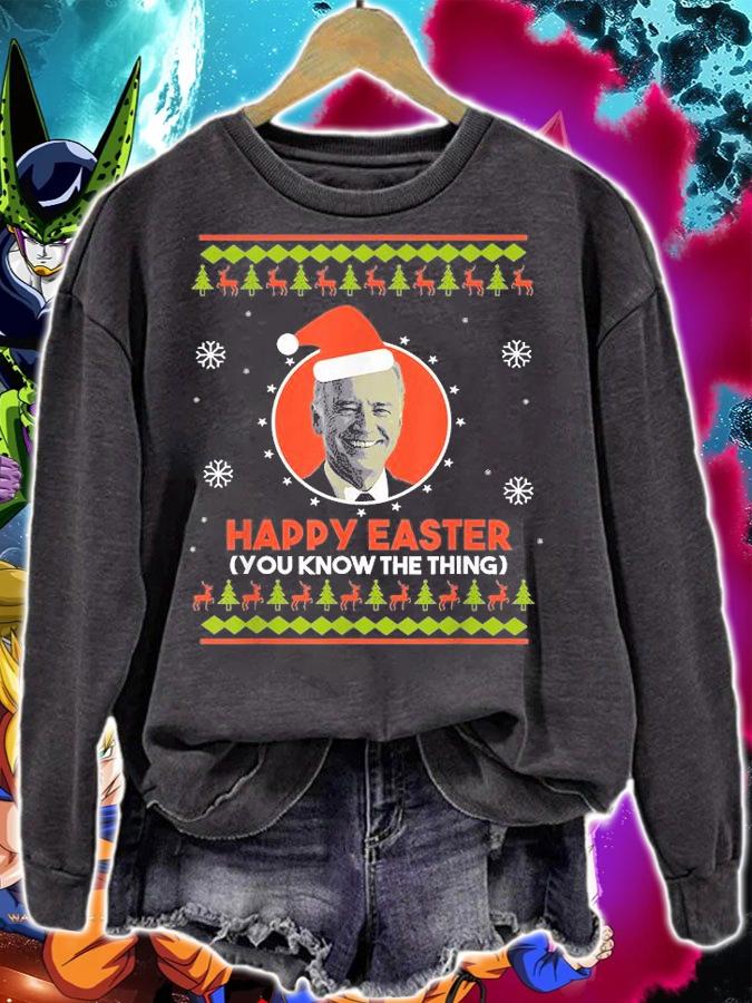 Anti Biden Merry Christmas Happy Easter You Know The Thing Christmas T-Shirt t-shirt sweatshirt