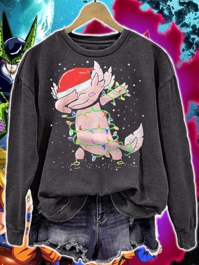 Axolotl dabbing as Christmas T-shirt t-shirt sweatshirt