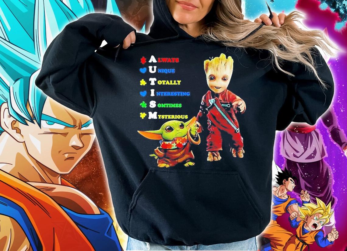 Baby Yoda and baby Groot Autism always unique totally interesting shirt t-shirt hoodie