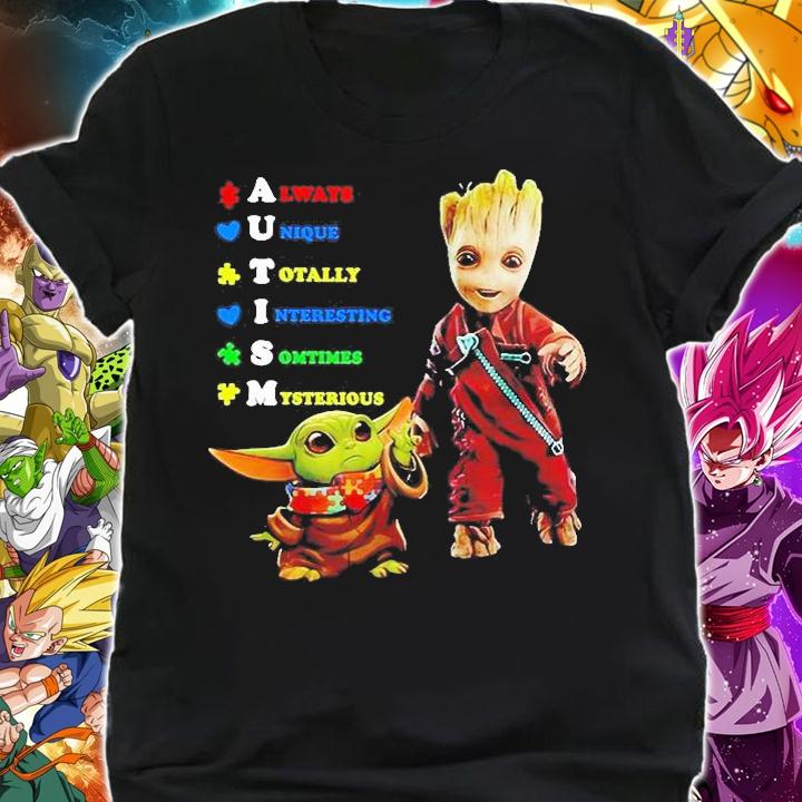 Baby Yoda and baby Groot Autism always unique totally interesting shirt t-shirt shirt