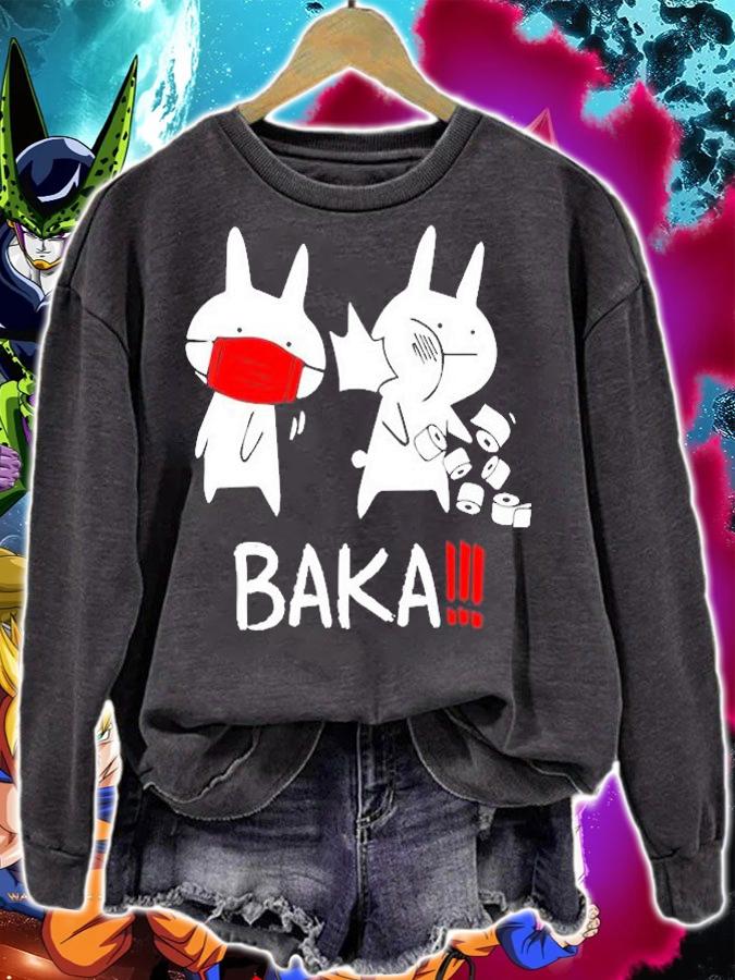 Baka_ Idiot_ Funny Japanese Anime T-Shirt t-shirt sweatshirt