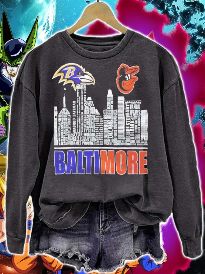 Baltimore Ravens and Baltimore Orioles shirt t-shirt sweatshirt