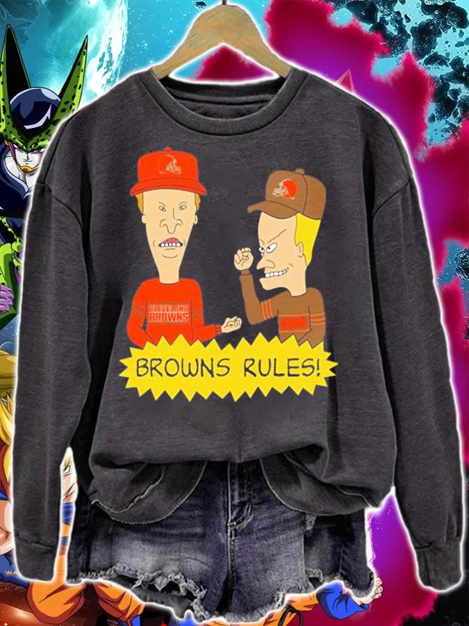 Beavis and Butt-Head Cleveland Browns Rules NFL T-Shirt t-shirt sweatshirt