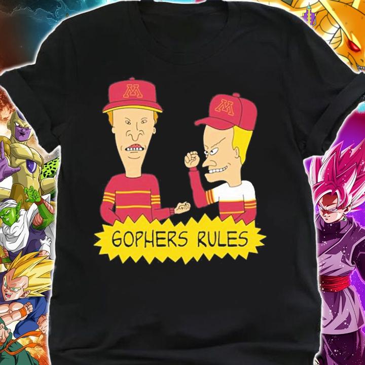 Beavis and Butt-Head Minnesota Golden Gophers Rules NCAA T-Shirt t-shirt shirt