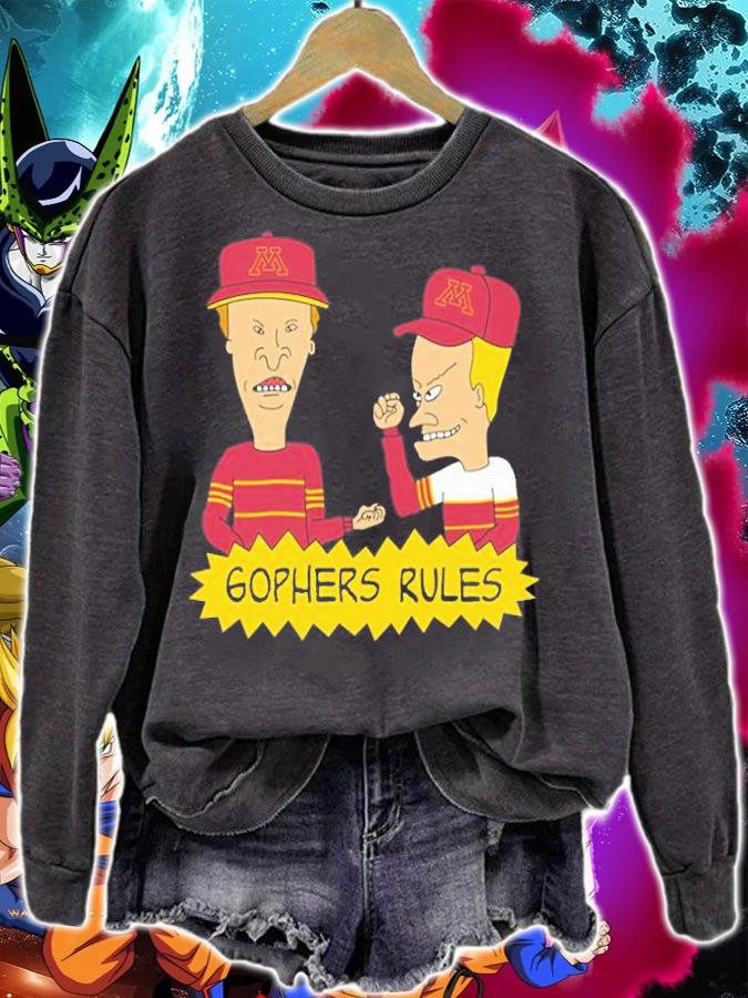 Beavis and Butt-Head Minnesota Golden Gophers Rules NCAA T-Shirt t-shirt sweatshirt