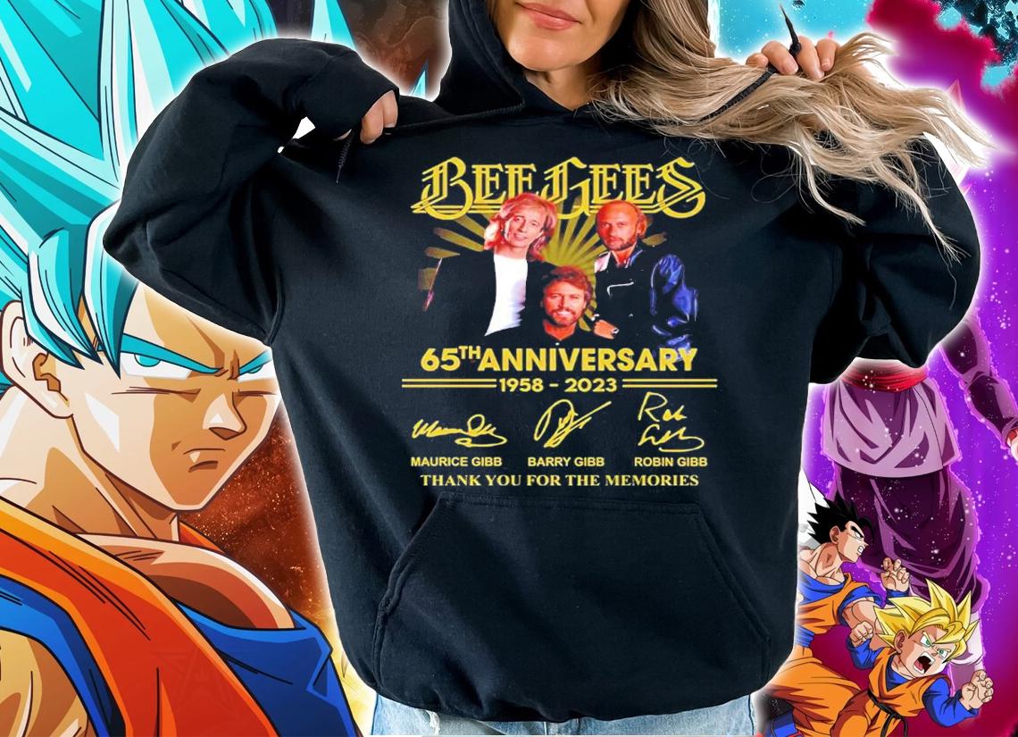 Bee Gees 65th Anniversary 1958-2023 Signatures Thank You For The Memories Shirt t-shirt hoodie