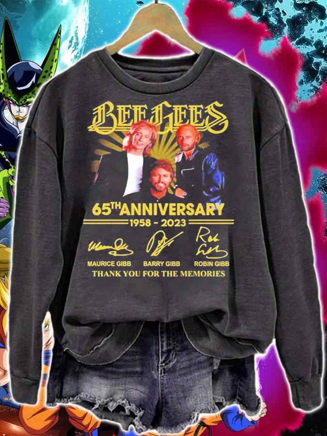 Bee Gees 65th Anniversary 1958-2023 Signatures Thank You For The Memories Shirt t-shirt sweatshirt