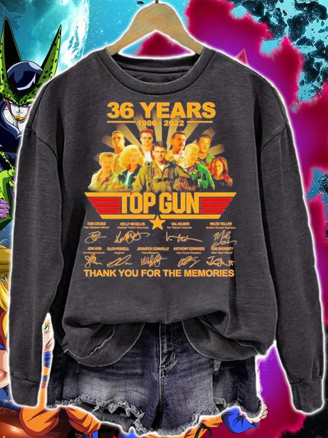 Best 36 Years 1986-2022 Top Gun Signatures Thank You For The Memories Shirt t-shirt sweatshirt