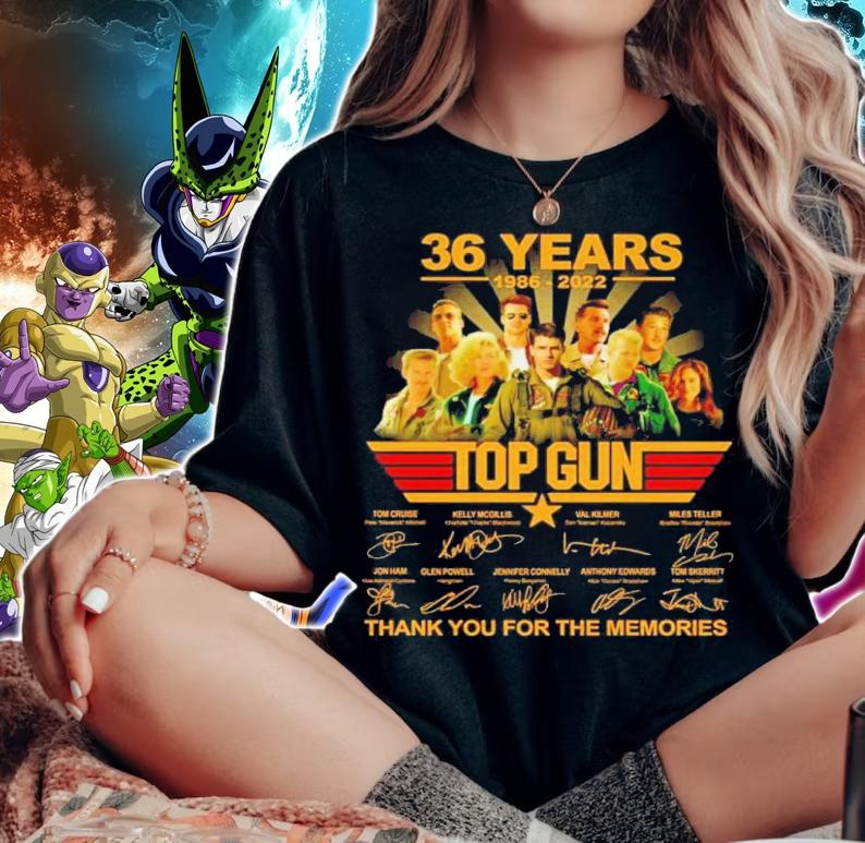 Best 36 Years 1986-2022 Top Gun Signatures Thank You For The Memories Shirt t-shirt woman shirt