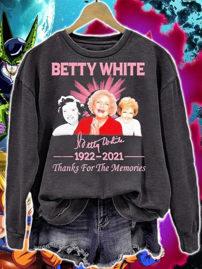 Betty White 1922 2021 Thanks For The Memories Signature Shirt t-shirt sweatshirt