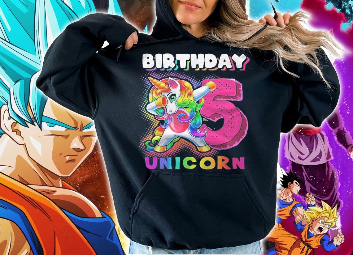 Birthday Unicorn 5 Dabbing Unicorn 5Th Birthday Gift Girls Shirt t-shirt hoodie