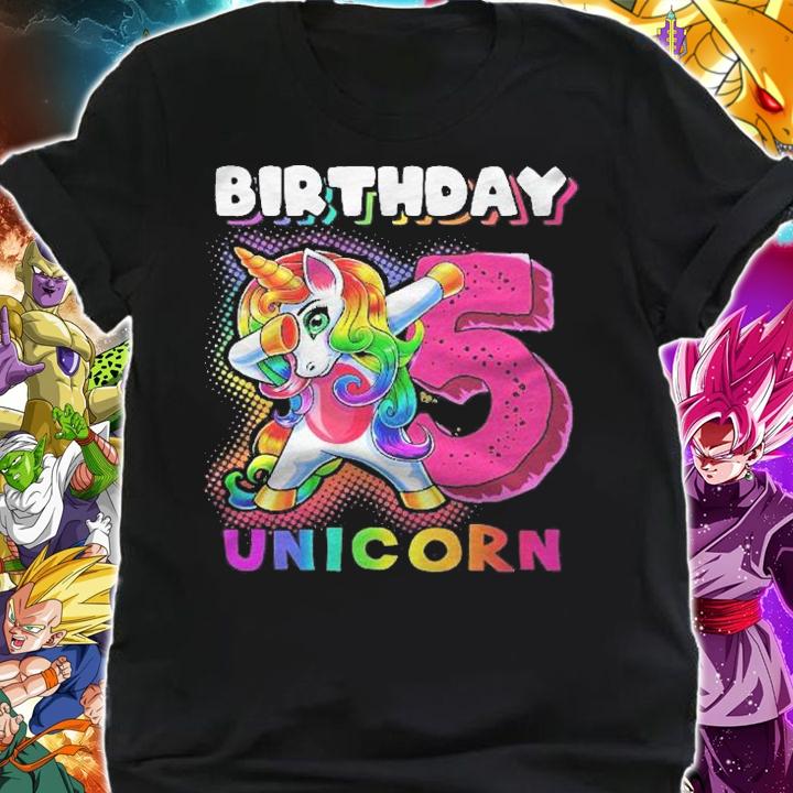 Birthday Unicorn 5 Dabbing Unicorn 5Th Birthday Gift Girls Shirt t-shirt shirt
